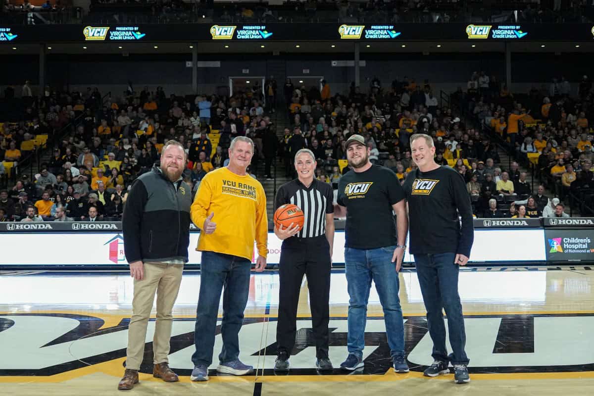 VCU Delivering of the Game Ball I RED DOOR GUYS
